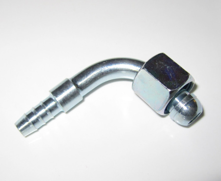 Tube bend nipple 90° for 6 mm polyamide tube, nut M14X1.5