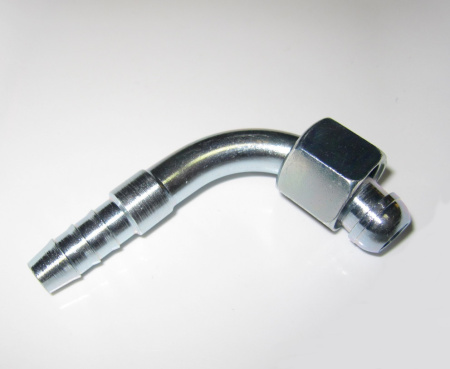 Tube bend nipple 90° for 8 mm polyamide tube, nut M16X1.5