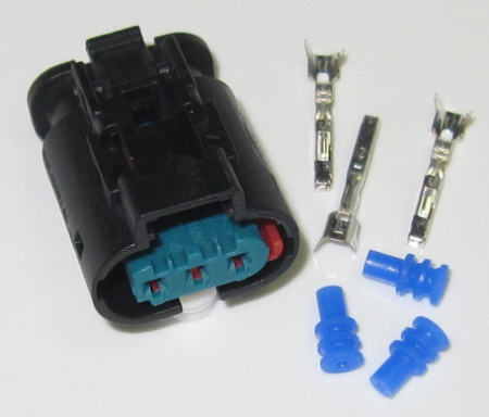 3 pole connector SET, 0.25 - 0.5 mm², KKS MLK 1.2 Silver Plate, Code Z Clip down