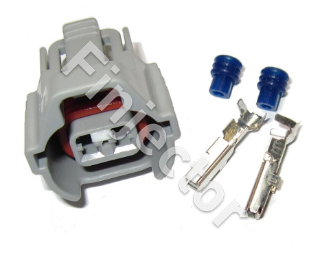 2 pole Nippon Denso type connector set. For injectors and sensor