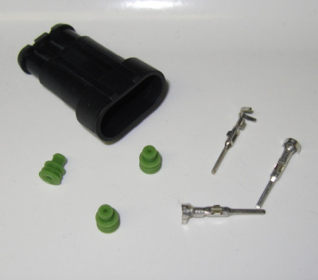Super Seal 3 pole 0.35-0.5 mm2 connector set, male terminals 