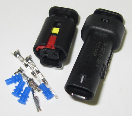 KKS MLK 1.2, 2 pole connector PAIR, 0.25 - 0.5 mm², Code A, Silver plated termin
