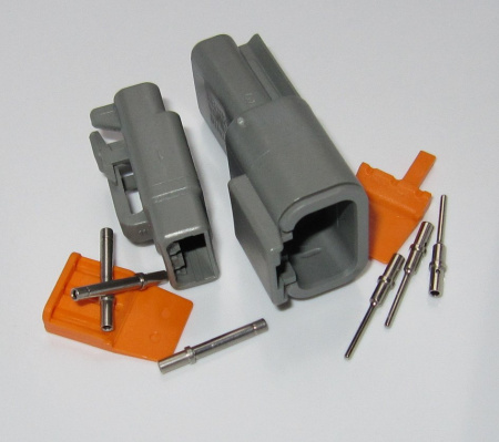 Deutsch DTM 3 pole connector pair for wire size  0.2-0.5 mm²