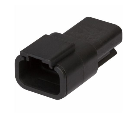 Deutsch 3 pole DTM housing, black (male pins) DTM04-3P-E004
