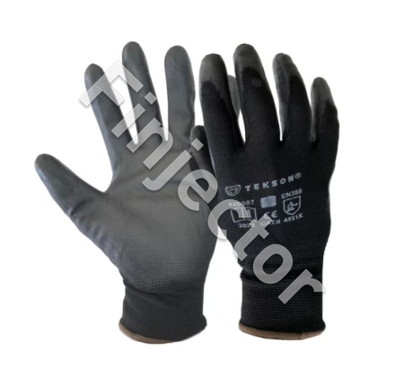 PROTECTIVE GLOVES TEKSON,size 8, Black