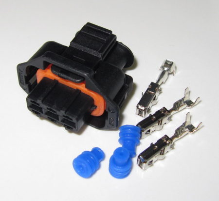 Compact connector SET, 1.1a, 3 pole, Code 1, covered, BDK 2.8, 0.5 - 1.0 mm2
