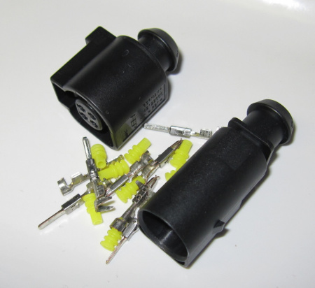 4 pole connector PAIR with JMT 0.5 - 1.0 mm2 pins. Small connect
