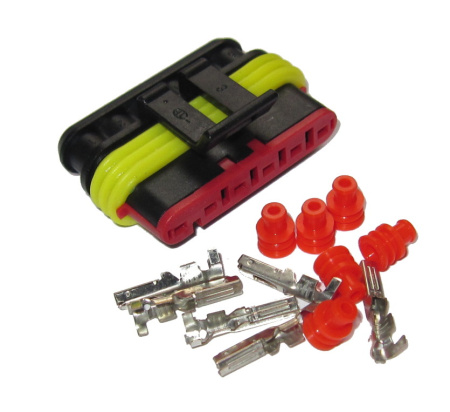 Super Seal 6 pole connector set for wire size 0.5-1.5 mm²