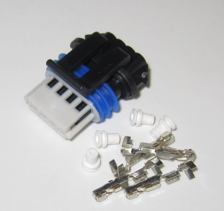 4 Way Black GT 150 Sealed Female Connector SET (0.35 - 0.5 mm2)