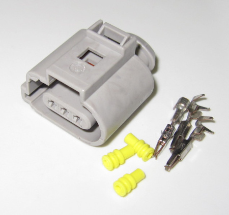 3 pole male connector set, gray, 0.5–1 mm² (3B0973703G-SET)