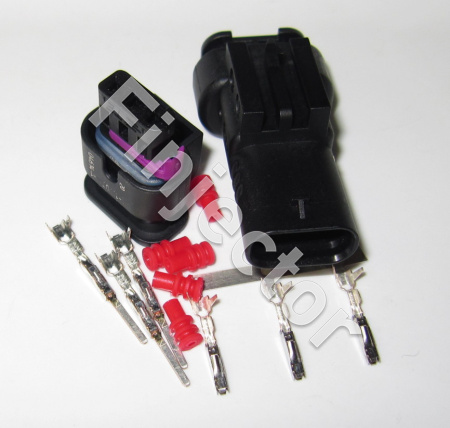 KKS MLK 1.2, 3 pole connector PAIR, 0.25 - 0.5 mm², Code A, Silver plated termin