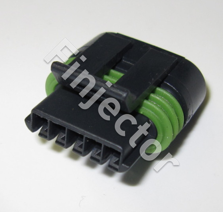 Delphi 5 Way Metri-Pack 150.2 Sealed Female Connector, pull to seat
