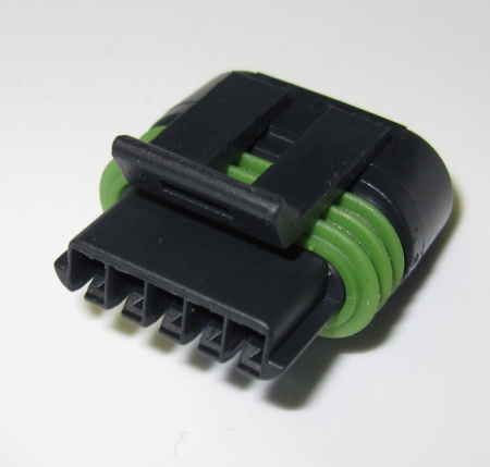 Delphi 5 Way Metri-Pack 150.2 Sealed Female Connector, pull to seat