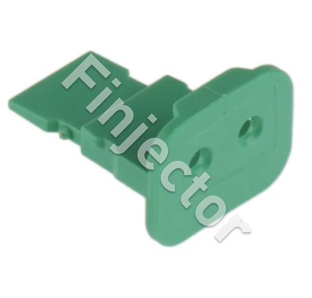 Deutsch DT 2 pole socket body lock W2S-P012, green, improved sea