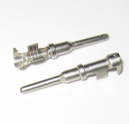 Deutsch DT 0.75 - 2 mm2 male terminal, crimpable, nickel, size 16, (14-18 AWG)