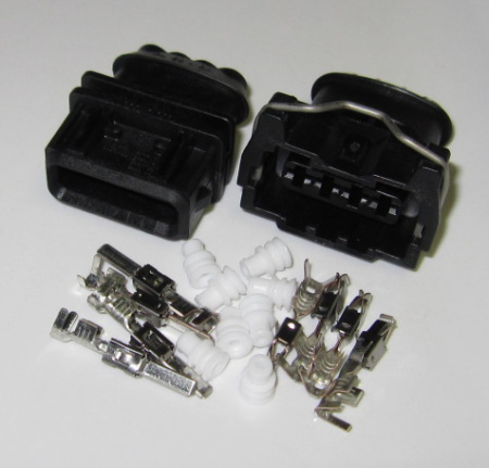 4 pole Bosch Jetronic connector pair for wire size 1.5 - 2.5 mm2