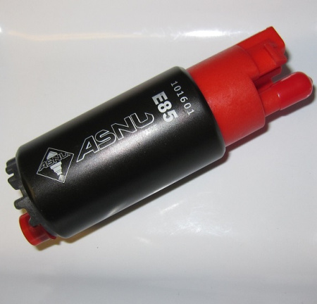 ASNU 330 LPH E85 Compatible in-tank fuel pump, mounting hooks on the side of the body