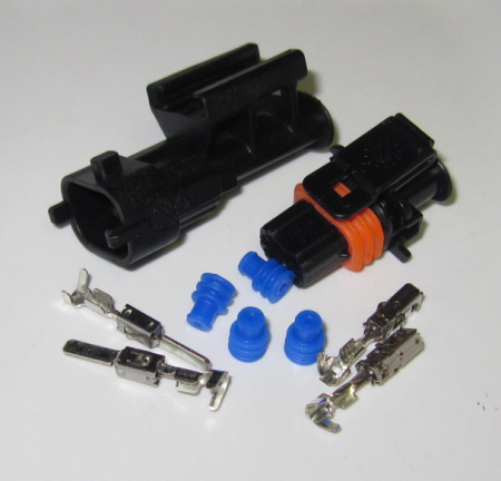 2-napainen Bosch Compact liitinpari johtokoolle 0.5 - 1.0 mm2 (JPT & BDK)