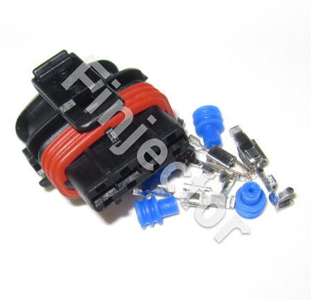 4 pole Bosch Compact connector SET, 0.2 - 0.6 mm2, with special seal (F-VMQ)