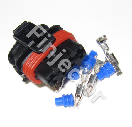 4 pole Bosch Compact connector SET, 0.5 - 1 mm2, with special seal (F-VMQ)