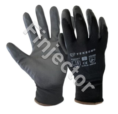 PROTECTIVE GLOVES TEKSON,size 11, Black