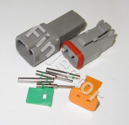 Deutsch DT 2-napainen liitinpari, 1-2 mm2