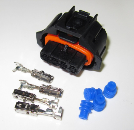 Compact connector SET 1.1m, 4 pole, Code 1, covered, BDK 2.8. 0.5 - 1.5 mm2