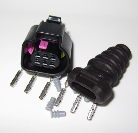Connector set for Bosch LSU 4.9 lambda sensors, with prot. boot