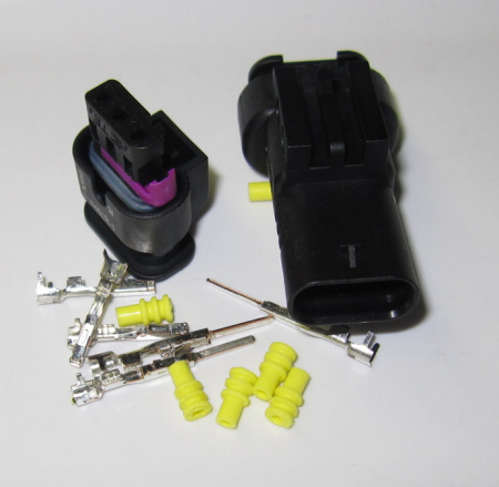 KKS MLK 1.2, 3 pole connector PAIR, 0.75 - 1 mm², Code A, Silver plated terminal