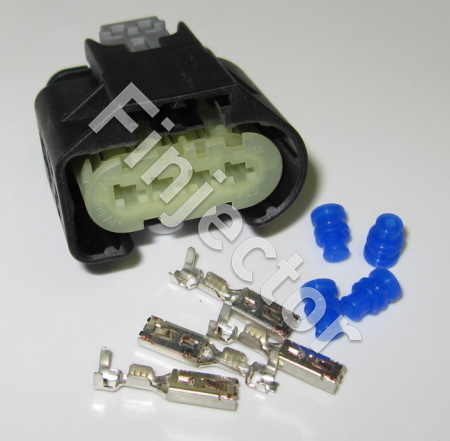 KKS SLK 2,8 ELA CPA, 4 pole connector SET, for wire size 0.5-1 mm2, Code B Clip top, Rest Position push