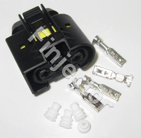 4 pole connector SET, 1 -2.5 mm², KKS SLK 2.8 Silver plated Female Terminals, Code A, Clip top