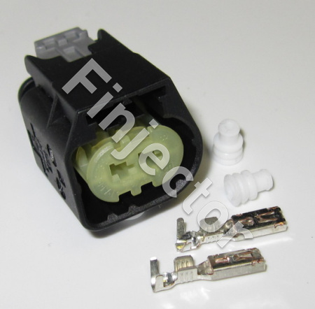 KKS SLK 2,8 ELA CPA, 2 pole connector SET, for wire size 1-2.5 mm2, Code B Clip top, Rest Position push
