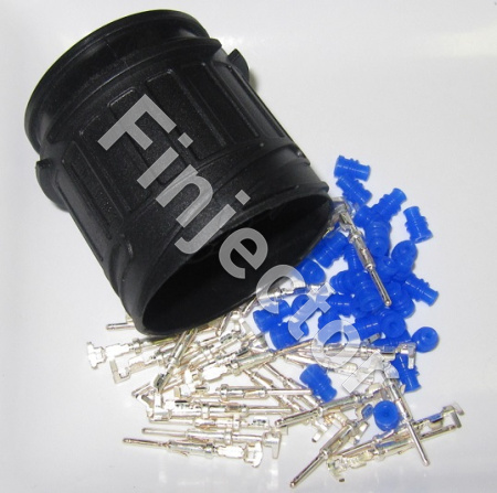 30 pole Round Connector SET with 0.75-1 mm² Male Silver-plated 1