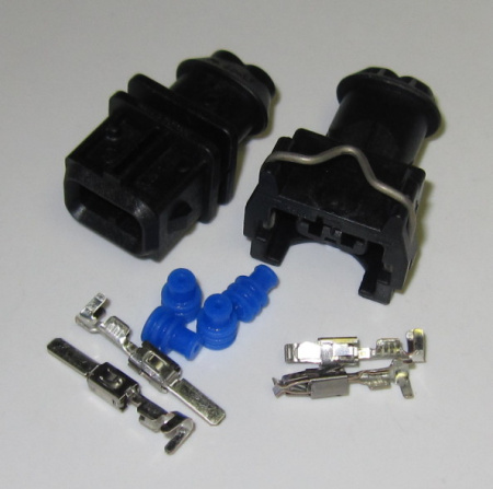 2-napainen Bosch Jetronic liitinpari johtokoolle 0.5 - 1.5 mm2 (JPT)