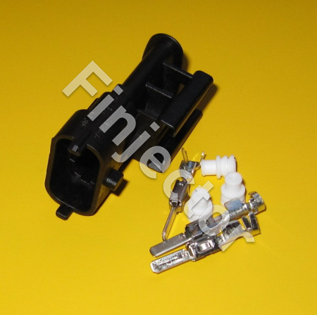 3 pole connector set with pins and seals, Compact, Code 1. 1.5 - 2.5 mm2