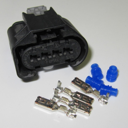 KKS SLK 2,8 ELA CPA, 4 pole connector SET, for wire size 0.5-1 mm2, Code A Clip top, Rest Position push