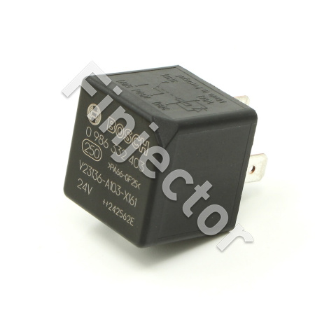 Change over relay 24V 10/20A no hanger, with diode, 87+87A (Bosch 0986332403)