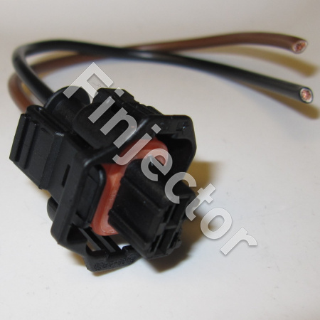 2-napainen Compact-liitinsarja 15 cm johdoilla, kullatut BDK 2.8 pinnit, sopii mm. Bosch Common rail suuttimeen, johdot 2.5 mm2 