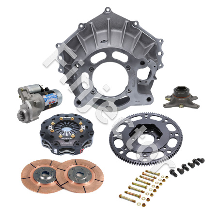 BELLHOUSING KIT, CHEV(LS), ALUM, 102T, 5.5" MET, 2 DISC, 26 SP (TILTON 52-33120)