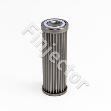 In-line fuel filter element, stainless steel 10 micron. Fits DW 160mm housing. Universal