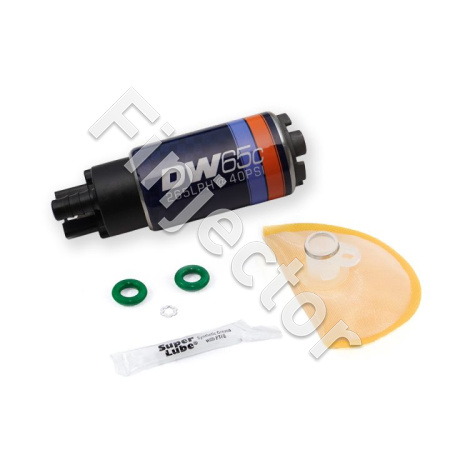 DW65C series, 265lph compact fuel pump without mounting clips w/ install kit for Civic 06-11