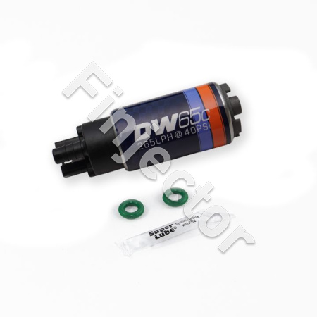 DW65C series, 265lph compact fuel pump without mounting clips w /install kit for RSX 02-06,Civic 01-05, MX5 2006-2015