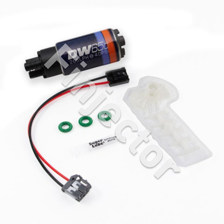 DW65C series, 265lph compact fuel pump (in-tank) without mounting clips w/ install kit for 2012-21 Subaru WRX, BRZ, Toyota 86, and Scion FR-S 2012-20
