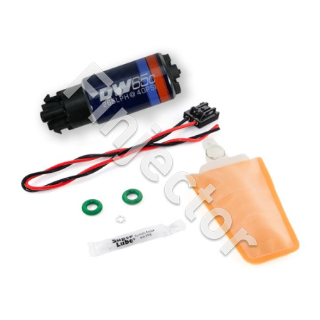 DW65C series, 265lph compact fuel pump w/ mounting clips w /Install kit for Lotus Elise/Exige 04+, Toyota Celica 00-05, MR2 spyder 00-05, Corolla/Matrix 0