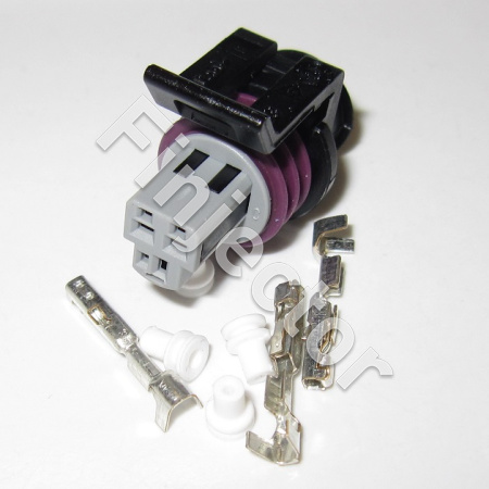 3 Way Sealed Female Connector set, 0.25 - 0.5 mm2, Delphi GT150 3.5 