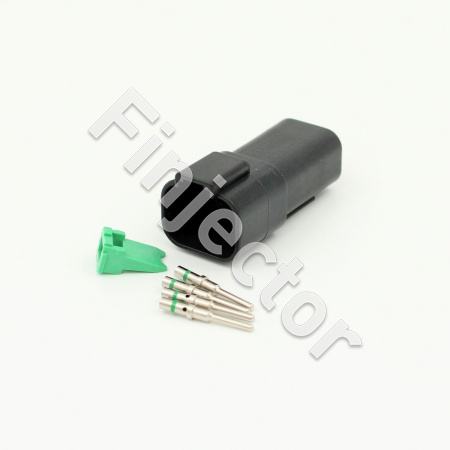 Deutsch DT 4-napainen naarasliitinsarja, musta, 1-2 mm2