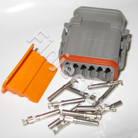 Deutsch DT 0.75-2 mm2 12-napainen urosliitinsarja, kauluksella, krimpattavat pinnit (DT06-12SA-E008-SET-C)