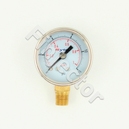 Fuel pressure gauge 0-15 psi (0-1.05 Bar) 1/8 NPTF thread