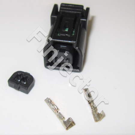 2 pole injector connector set 0.6, Keihin mini, female terminals