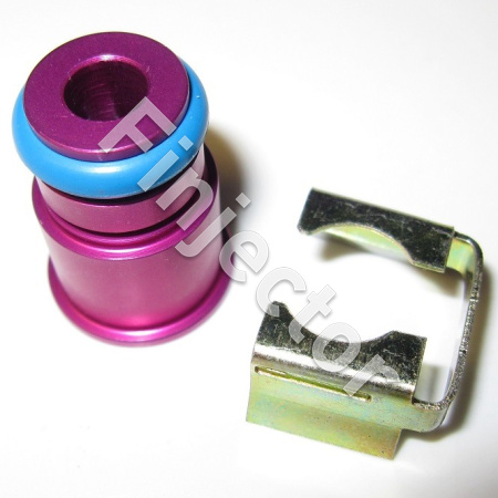 Top adapter set for 14 mm rail hole diam. Purple, +15 mm